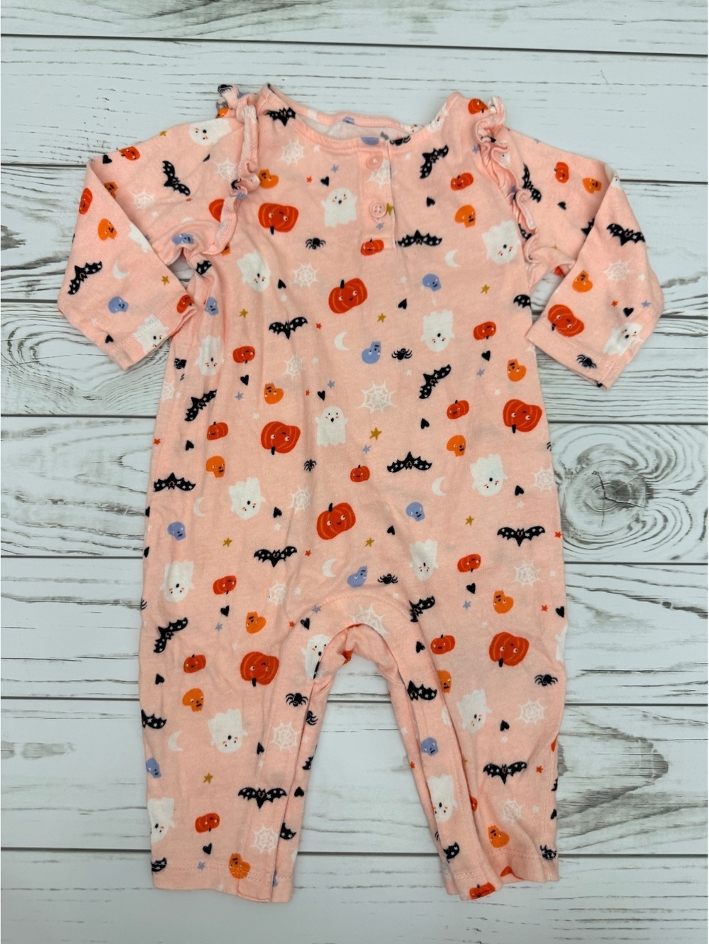 Old Navy Baby Girl 3-6M Halloween Print Cotton Sleeper - Picture 4 of 7